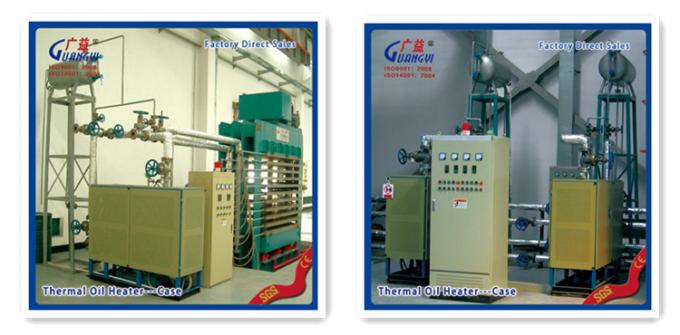 calentador de aceite caliente termal horizontal eléctrico industrial para el caso de la industria química